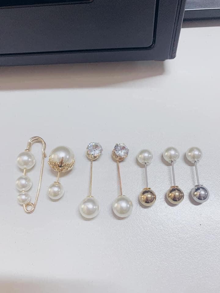 Set cài áo ngọc trai 7 món xinh lung linh
