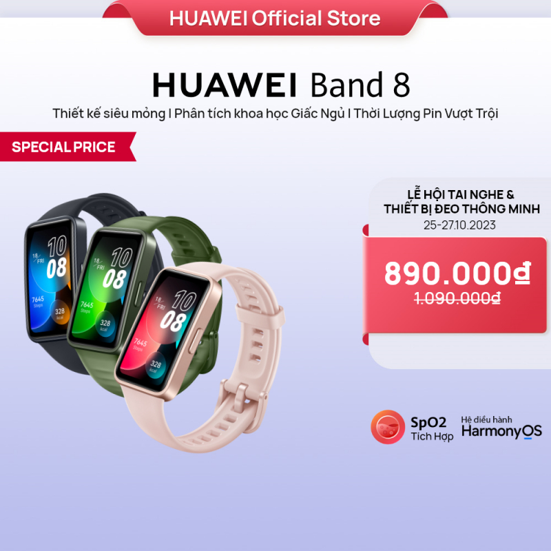 Vòng đeo tay thông minh Huawei Band 8 - Chính hãng