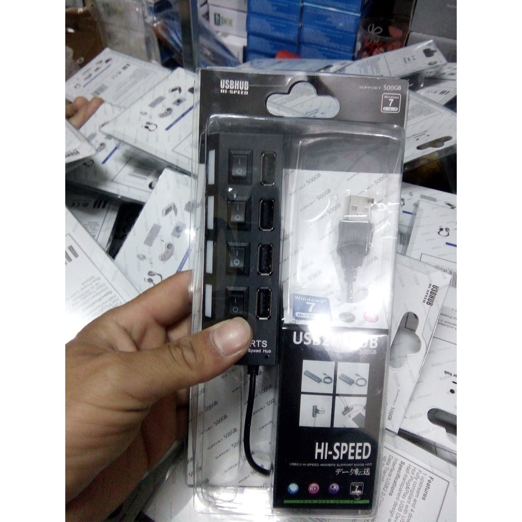 Hub Chia 4 Cổng usb có công tắc
