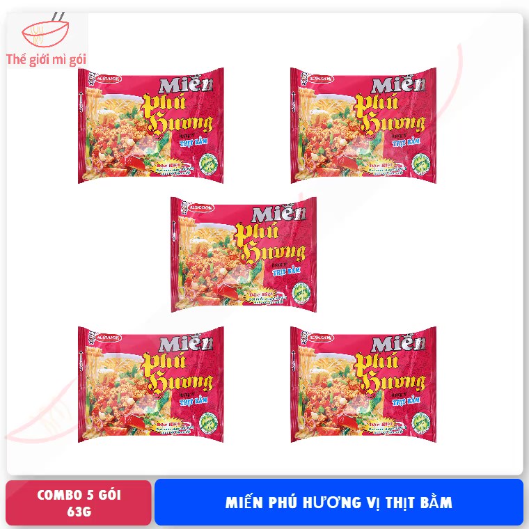 Miến Phú Hương vị thịt bằm loại 63g
