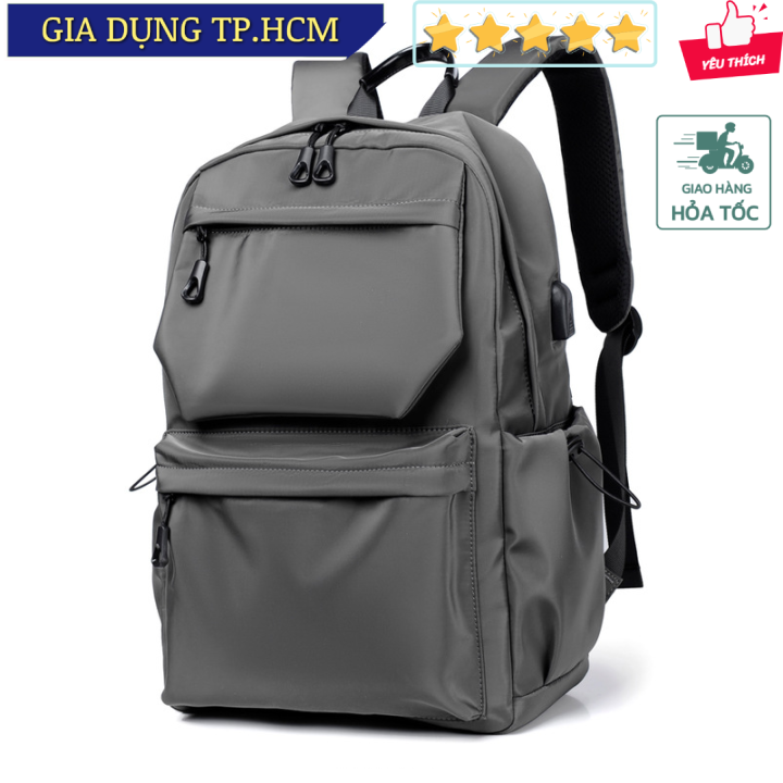 Balo laptop sinh viên vải PVC chống nước tốt đi học đi làm tiện lợi [Tony Decor]