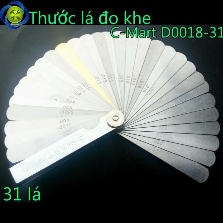 Thước lá đo khe c-mart d0018-31 31 lá 0.04-0.88