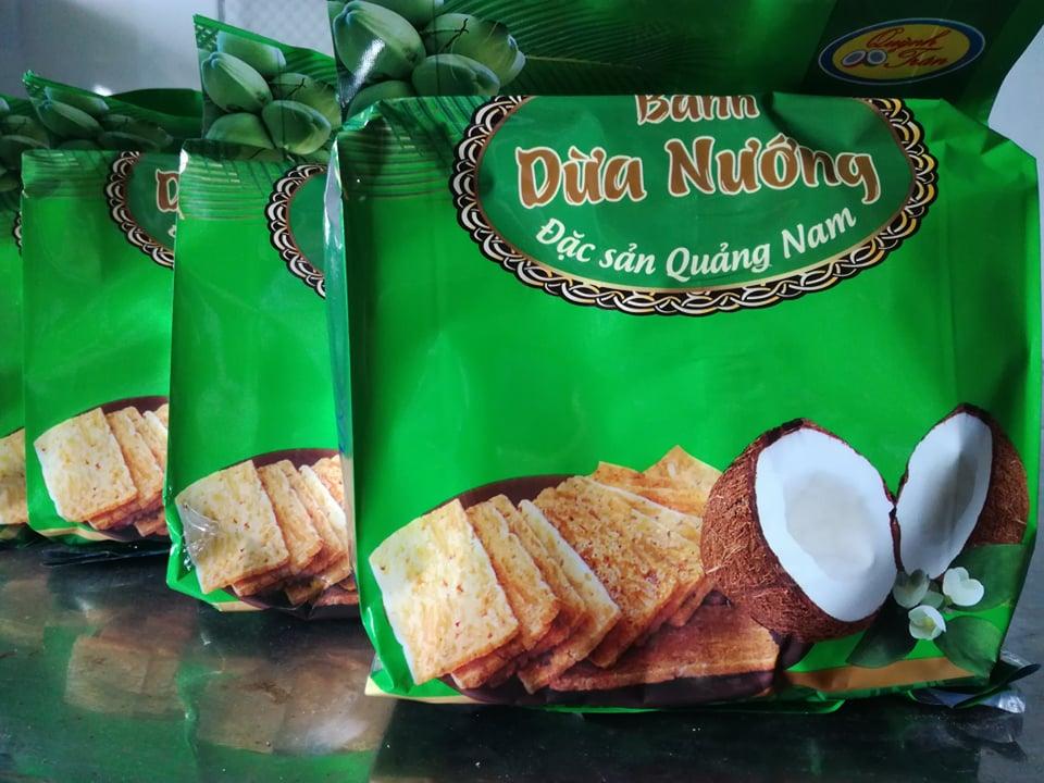 20 gói bánh dừa nướng Quỳnh Trân 180g - Đặc sản Quảng Nam