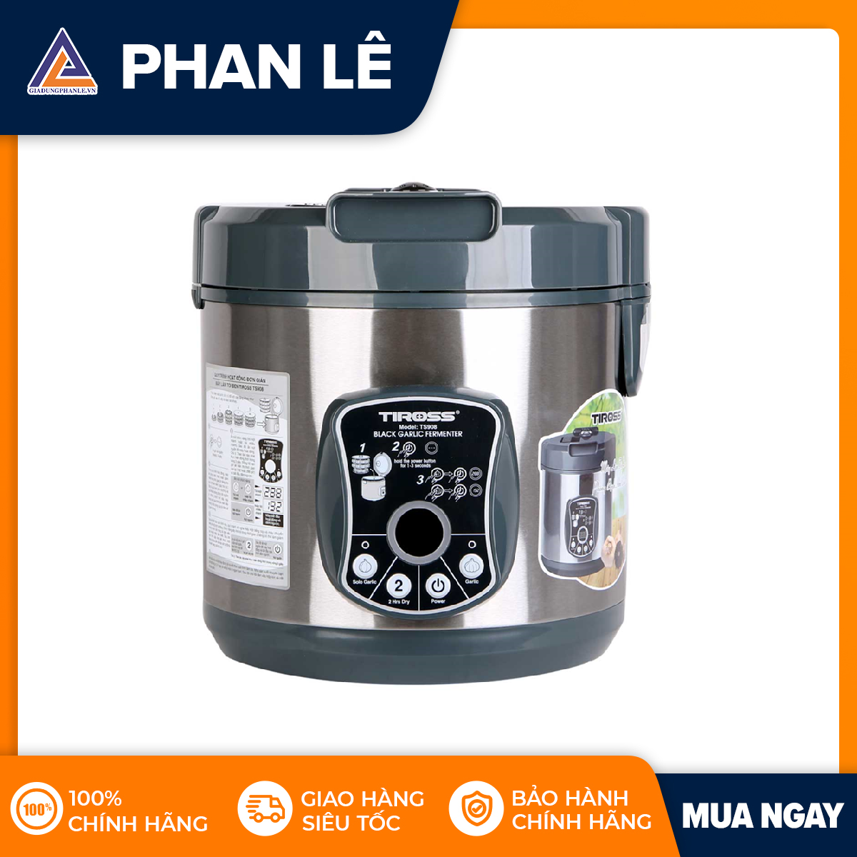 Máy làm tỏi đen Tiross TS908 (Màu bạc)