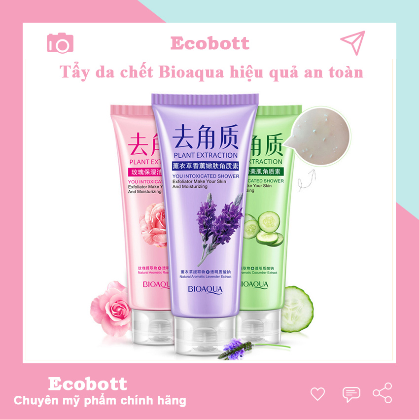 Tẩy da chết mặt môi Close Skin se khít lỗ chân lông Bioaqua Ecobott