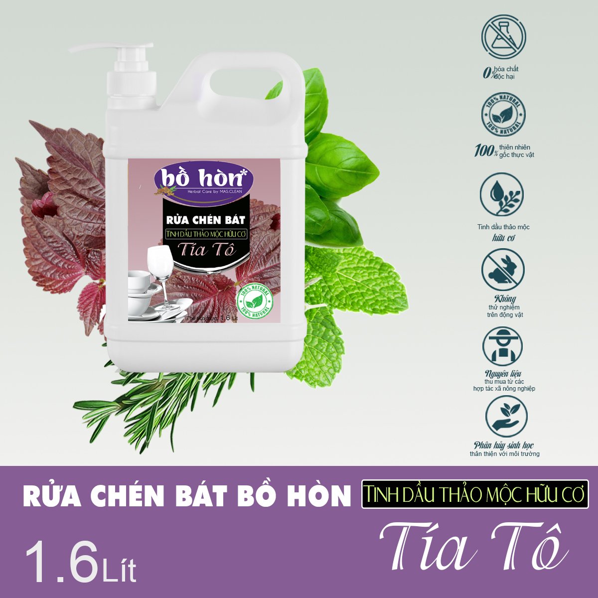 Nước rửa chén hữu cơ Bồ Hòn Mas.Clean