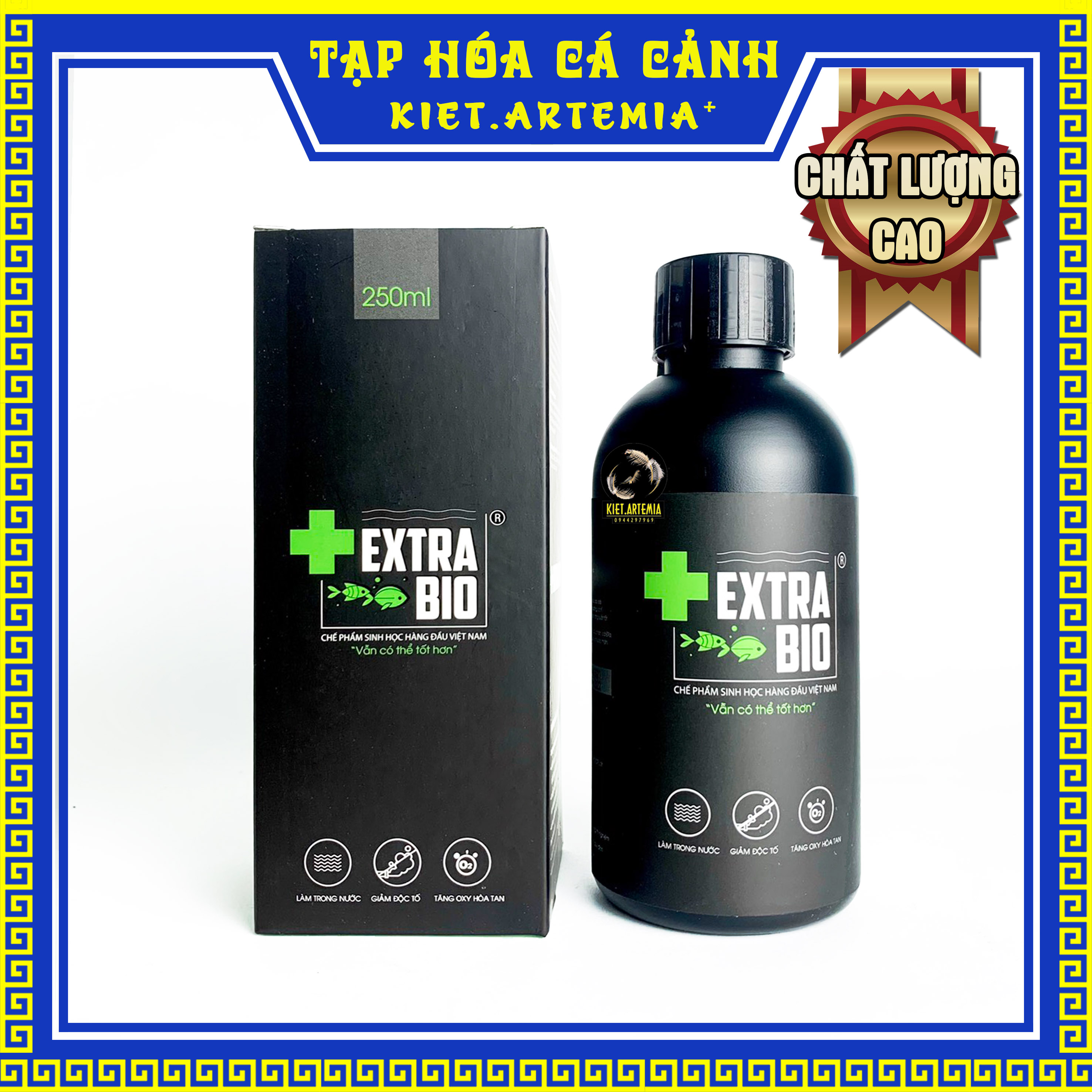 Vi sinh làm trong nước bể cá Extrabio, men vi sinh hồ cá Vs Bio