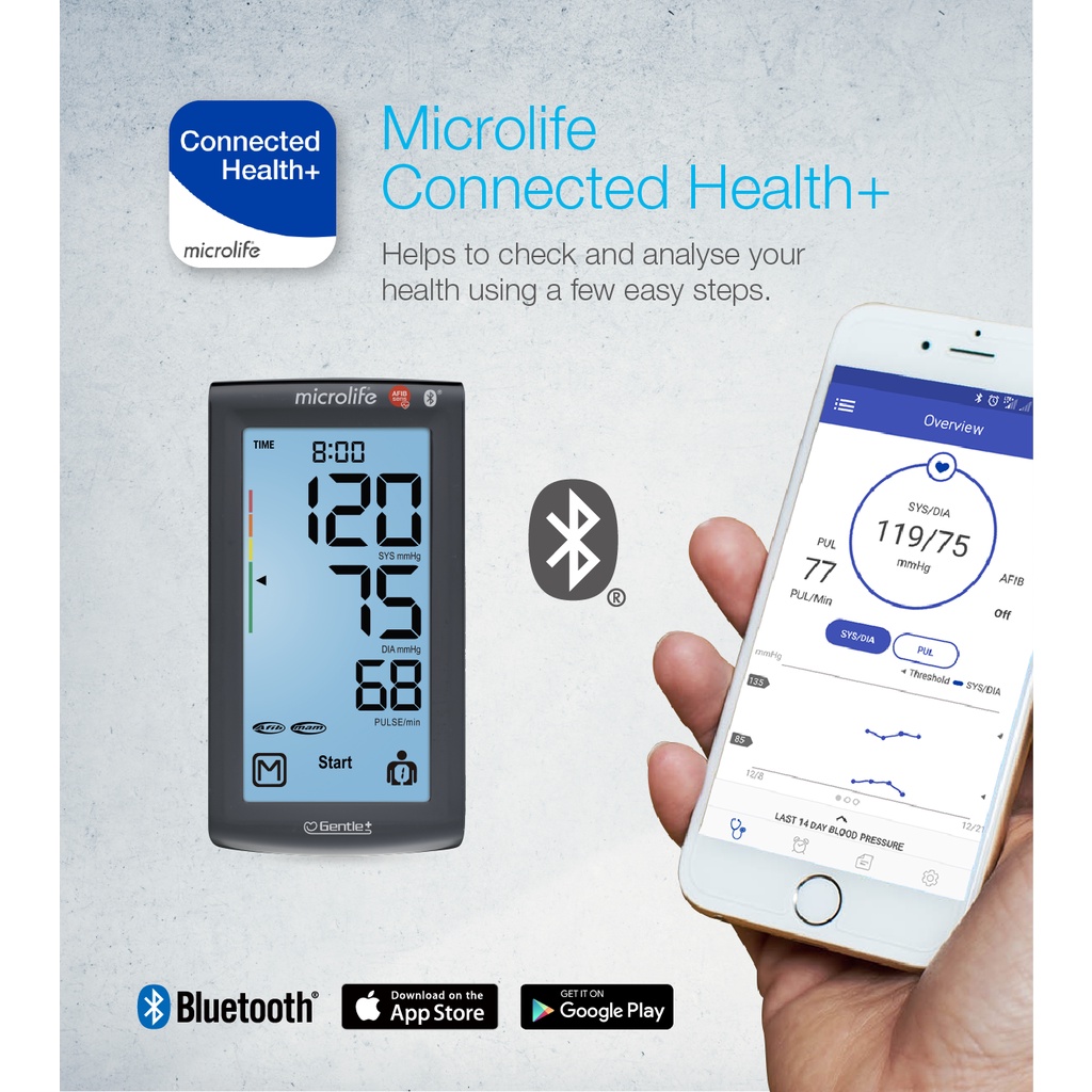 Microlife BP A7 Touch BT Bluetooth blood pressure monitor with