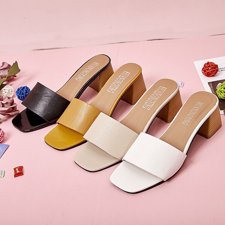 GUỐC nẹp TO BẢN da nhăn gót vân gỗ 5 phân  Hahashop