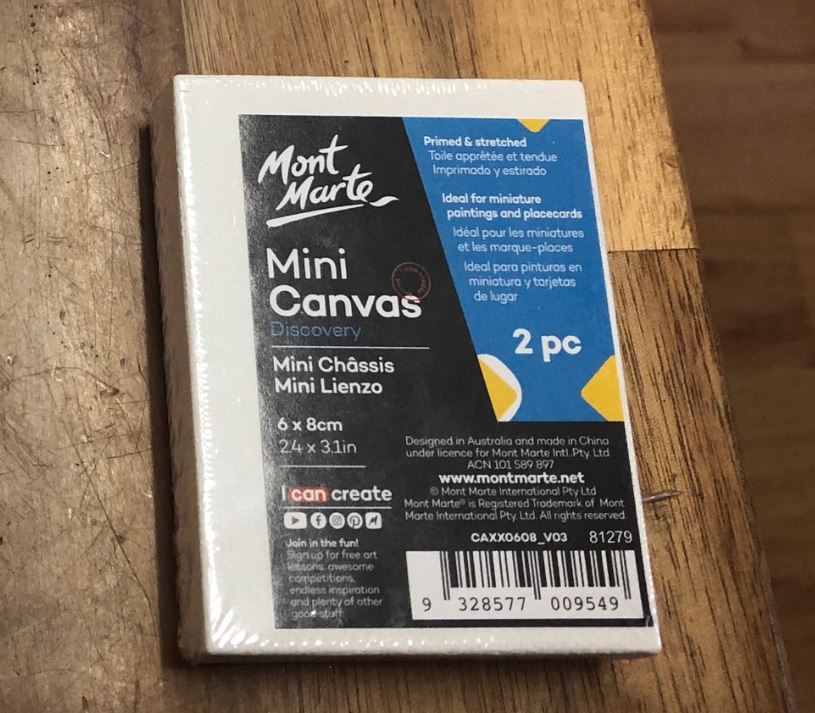 2 khung vải mini canvas, Mont marte