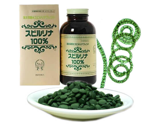 Tảo Nhật Spirulina thức ăn cho cá tép - 100 viên