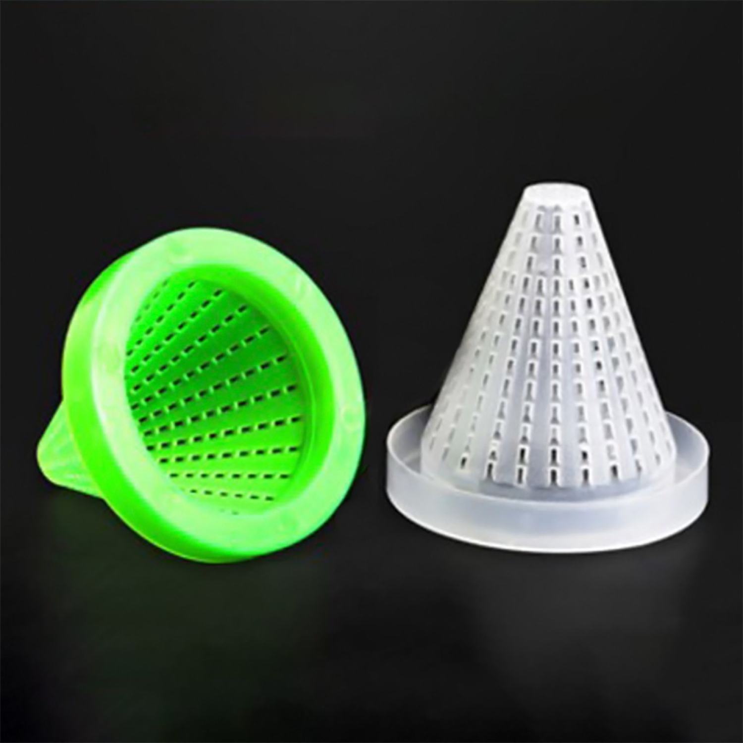 20 Rổ đựng trùng chỉ - Phễu đựng trùng chỉ loại nhựa tốt có hít cao su rỗ đựng trùng chỉ