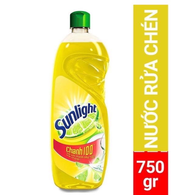 Nước rửa chén Sunlight Chanh, chai 750g