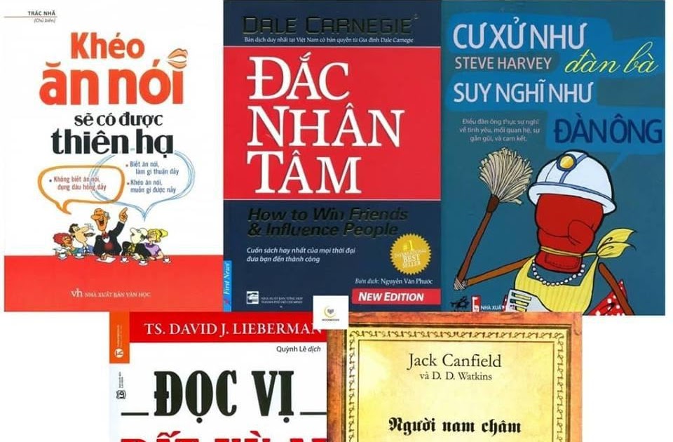 Combo 5 Sách Khéo Ăn Nói, Đắc Nhân Tâm, Cư Xử Như Đàn Bà, Đọc Vị Bất Kỳ Ai, Người Nam Châm