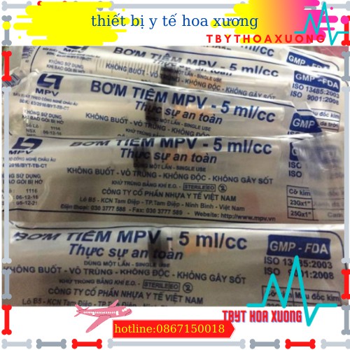 Bơm tiêm MPV 5ml hộp100 chiếc[thietbiytehoaxuong]