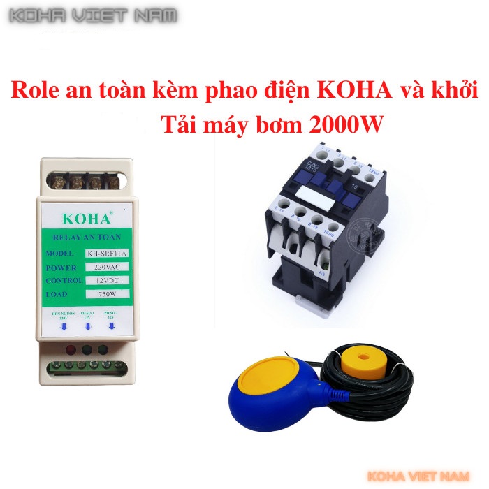 Role an toàn - Phao điện máy bơm - Khởi động từ CJX dùng cho máy bơm công suất cao