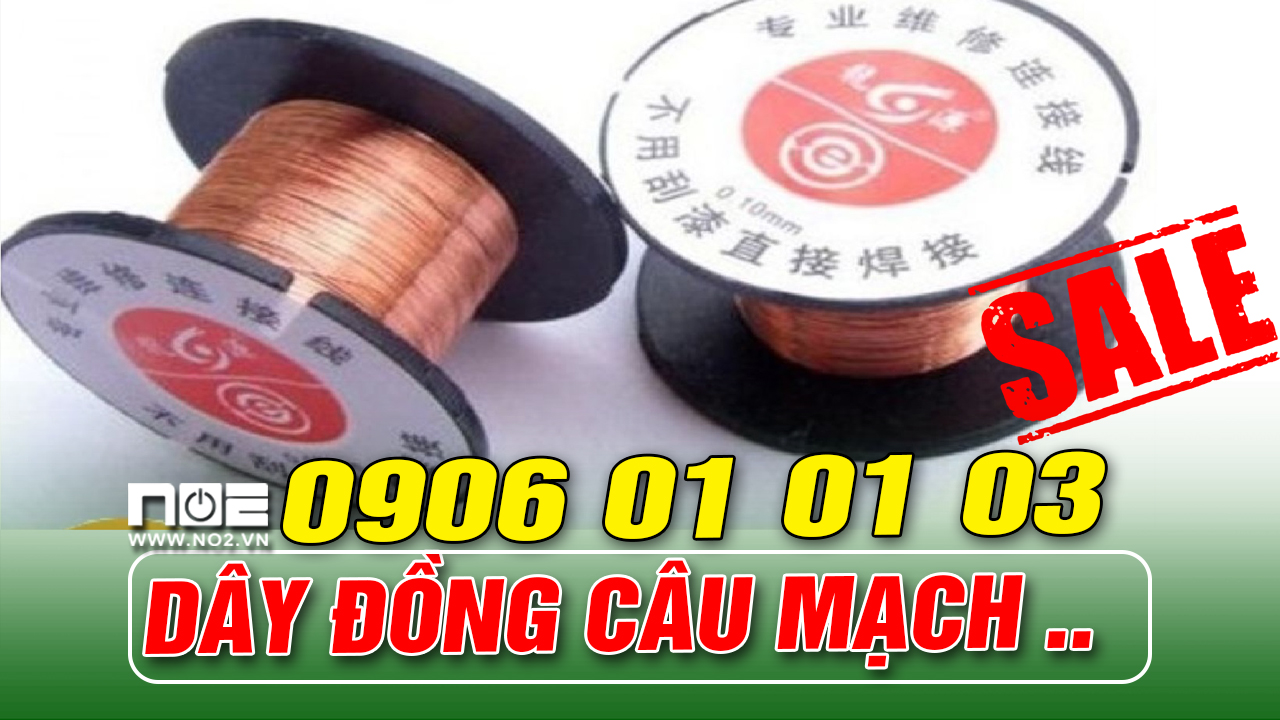 Cuộn dây đồng mỏng 0.1mm câu mạch, linh kiện điện tử- 3 cuộn