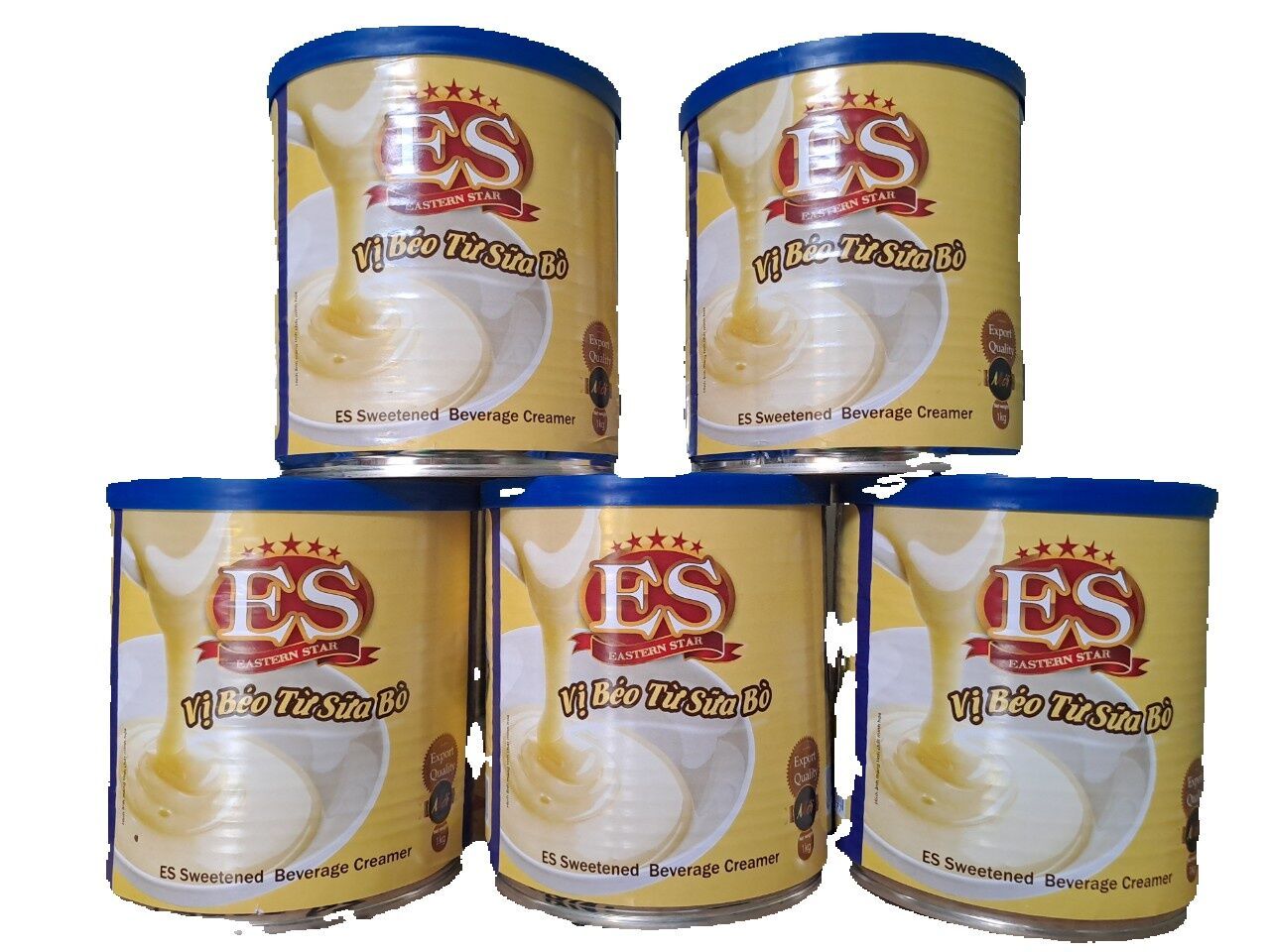 COmo 5 lon-SỮa đặc ES nắp xanh lon 1kg- Thơm-Sánh-Béo