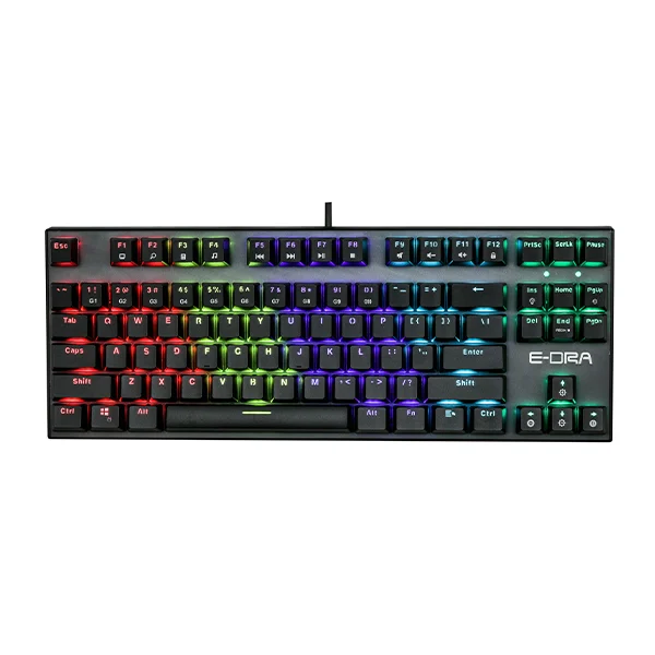 Bàn phím cơ e-dra ek3087 v2 led rainbow - hàng chính hãng - bảo hành 24 tháng