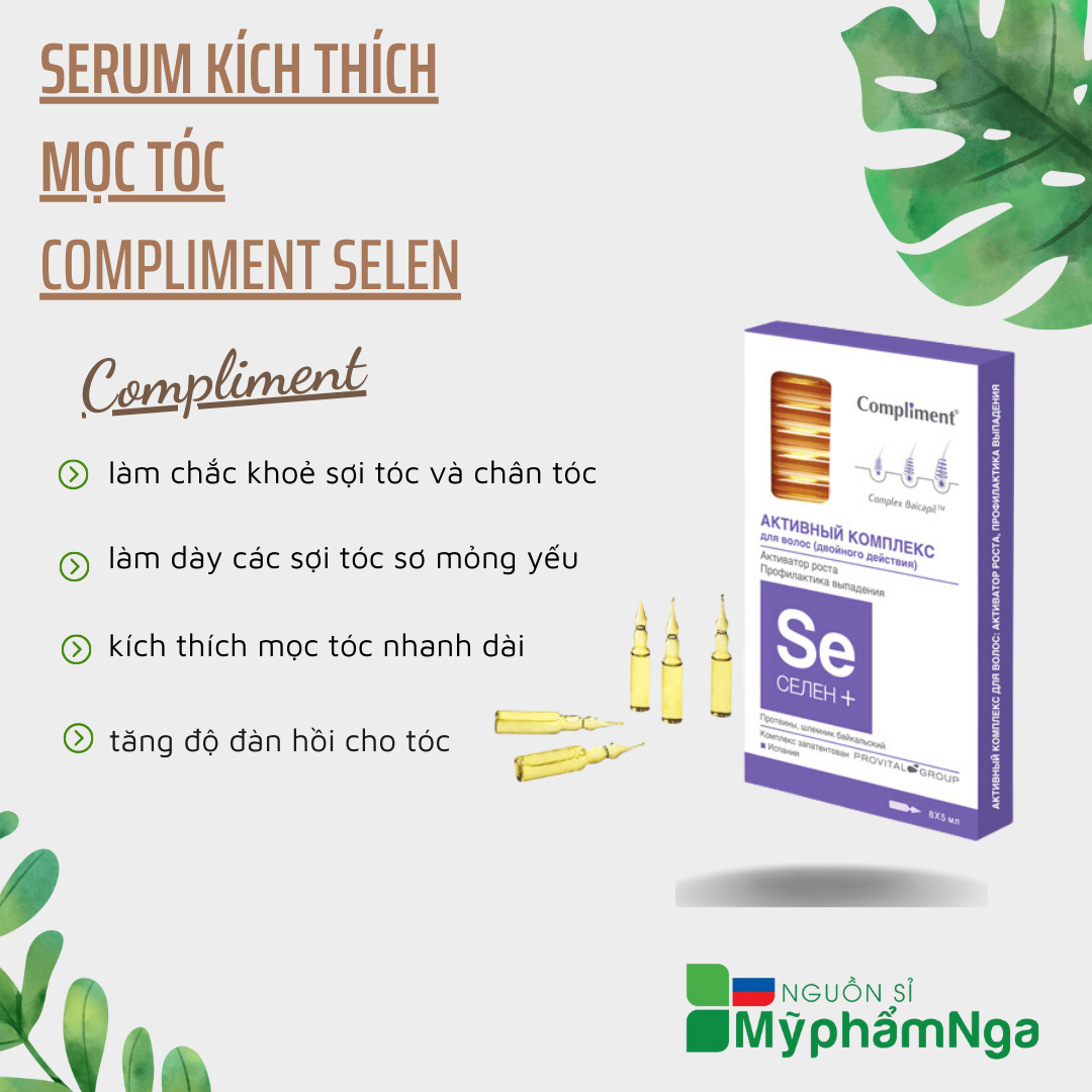 Serum kích thích mọc tóc, ngăn ngừa rụng tóc Compliment Selen