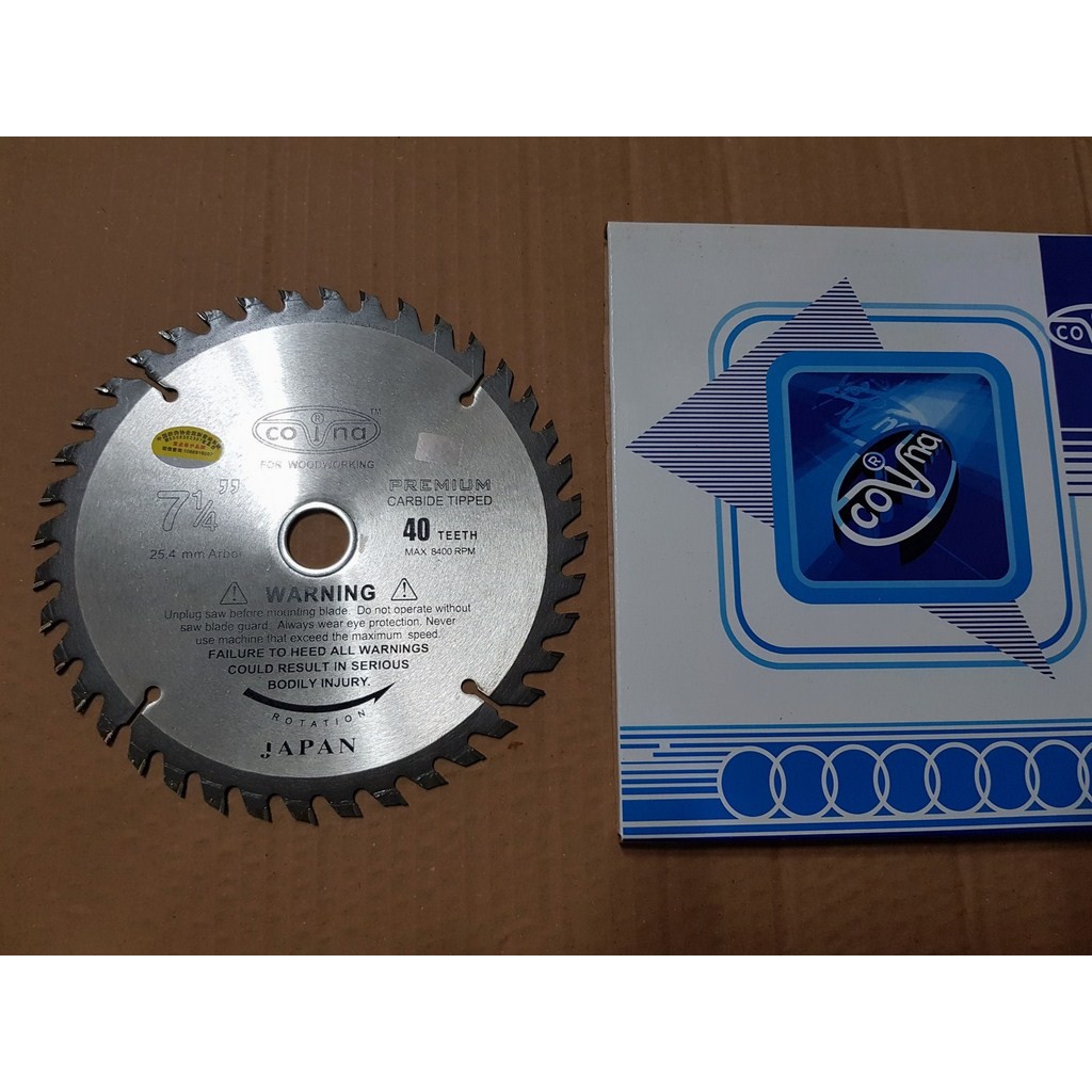 [HCM]Lưỡi Cưa Gỗ Covina 185Mm(1 Tấc 8) 4O Răng Loại 1