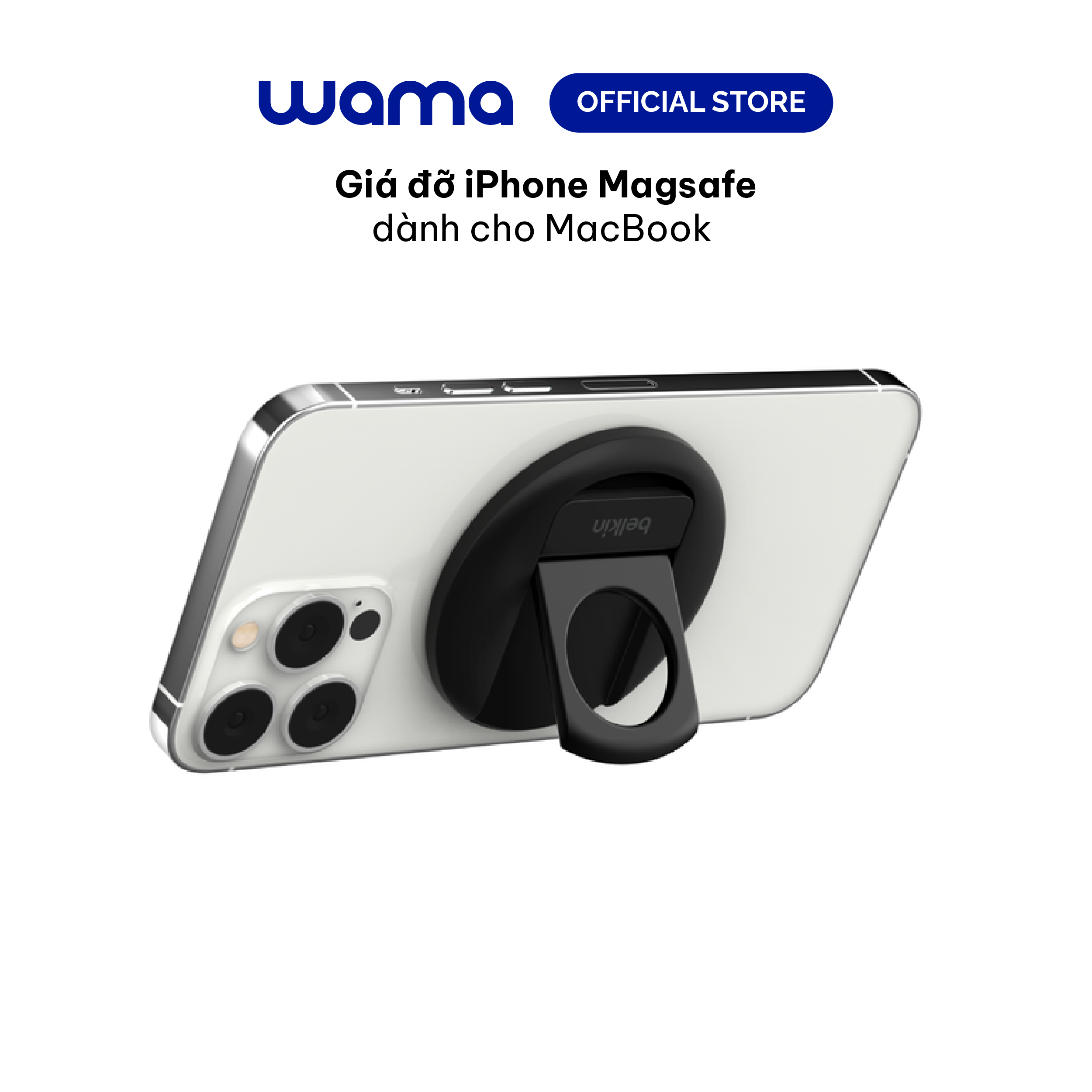 Giá đỡ iPhone có Magsafe dành cho MacBook Belkin - Hàng chính hãng - Bảo hành 2 năm - MMA006bt
