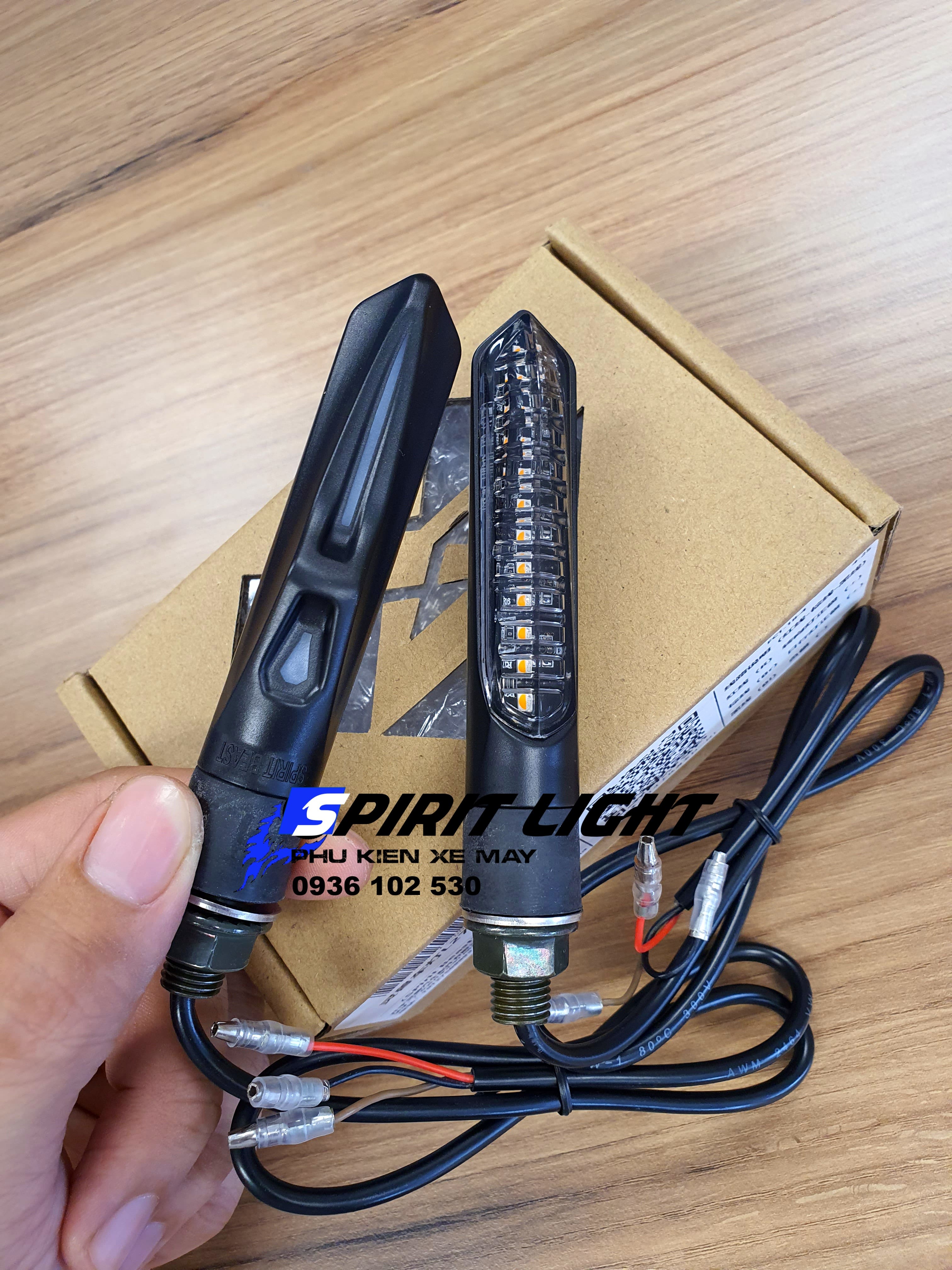 Xi nhan led Spirit Beast L27 chính hãng độ exciter 150, ex150 155 VVA, FZ150, MT15, Winner hiệu ứng Audi chạy đuổi