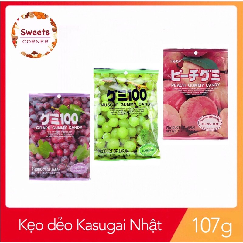 Kẹo dẻo vị nho tím Kasugai Nhật Bản 107g