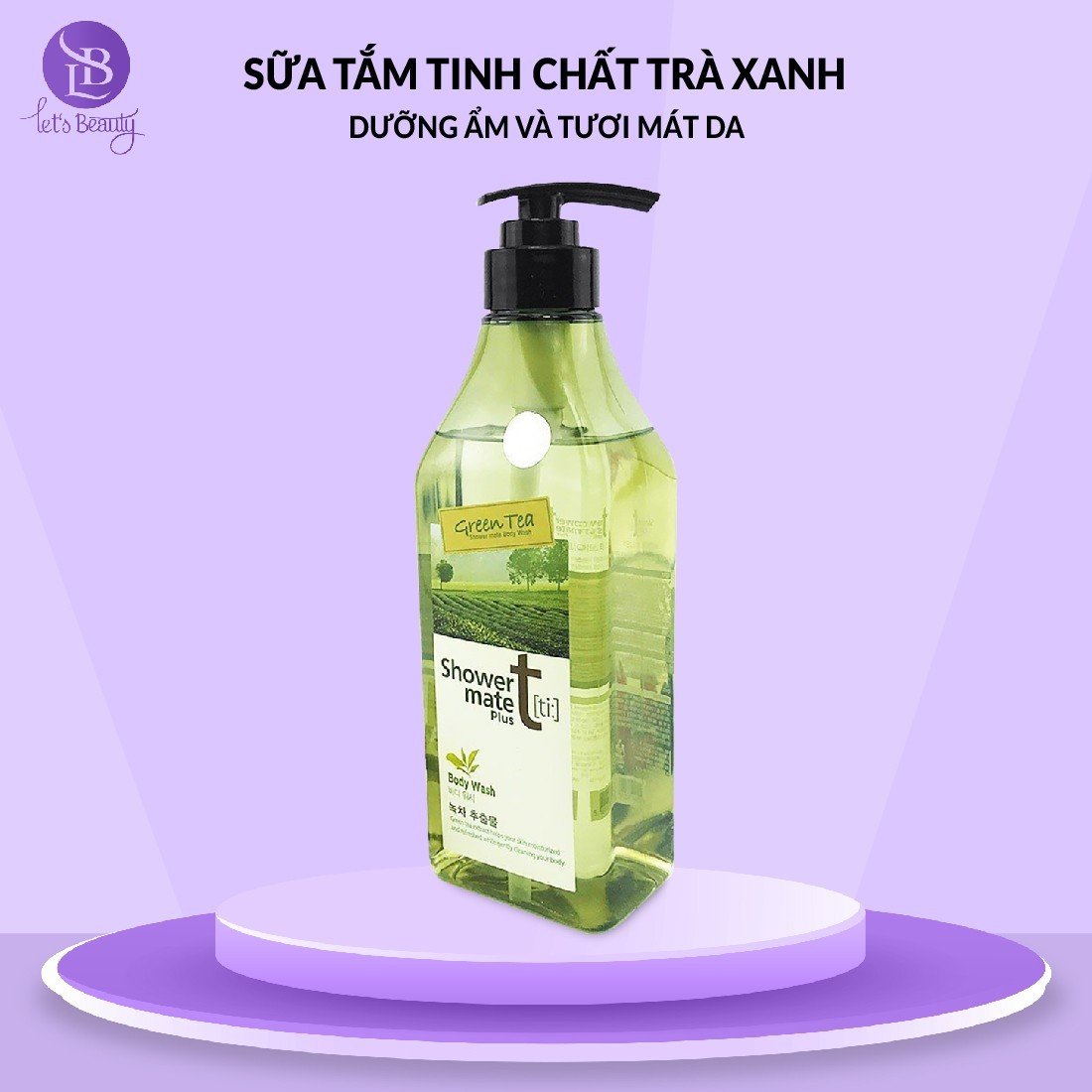 Sữa tắm cao cấp Hàn Quốc Shower Mate Green Tea tinh chất trà xanh tươi mát 550ml
