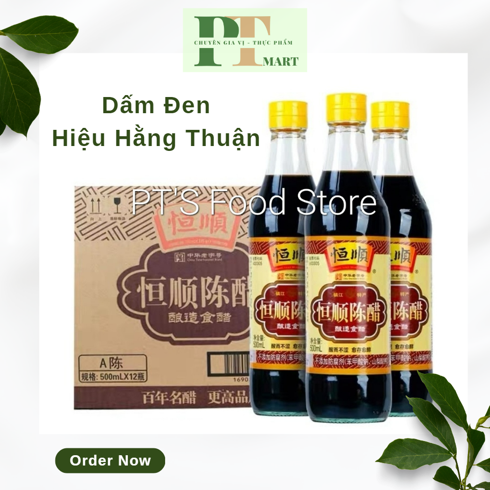 Giấm đen 500ml. Dấm trần Hengshun