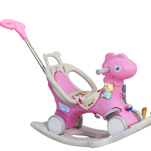 NGỰA BẬP BÊNH cho bé có BÁNH XE - KIÊM XE CHÒI CHÂN