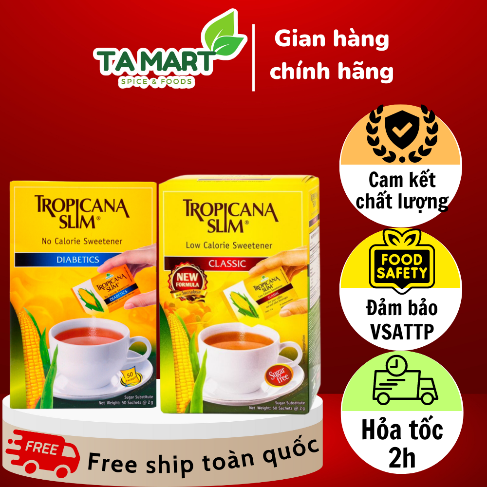 Đường Bắp Ăn Kiêng Tropicana Slim hộp 2g x 50 - Tropicana Slim Sweetener