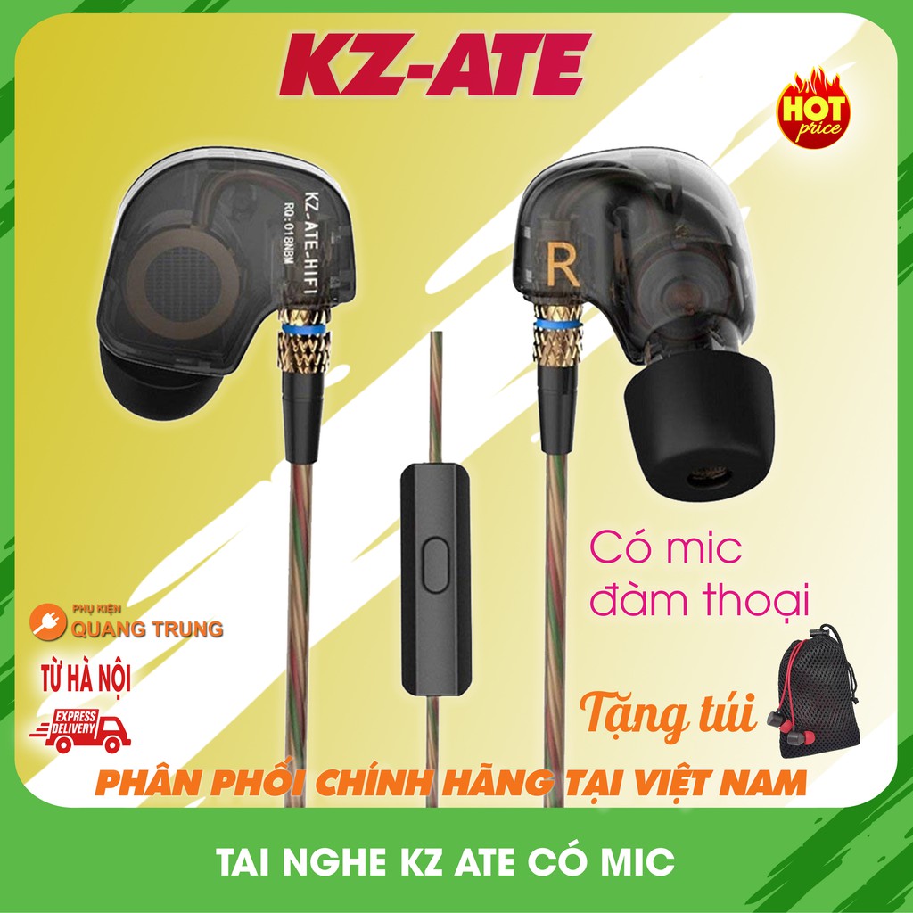 Tai nghe Kz Ate Hifi siêu hay |tặng ngay túi lưới, đa dạng mẫu mã, chất lượng đảm bảo và cam kết hàng đúng như mô tả