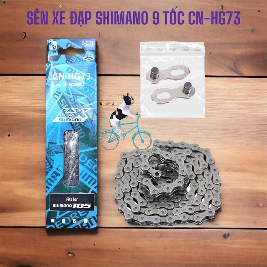 Xích sên xe đạp 9 tốc độ hg73-9s-116l - sử dụng cho líp 9 tầng