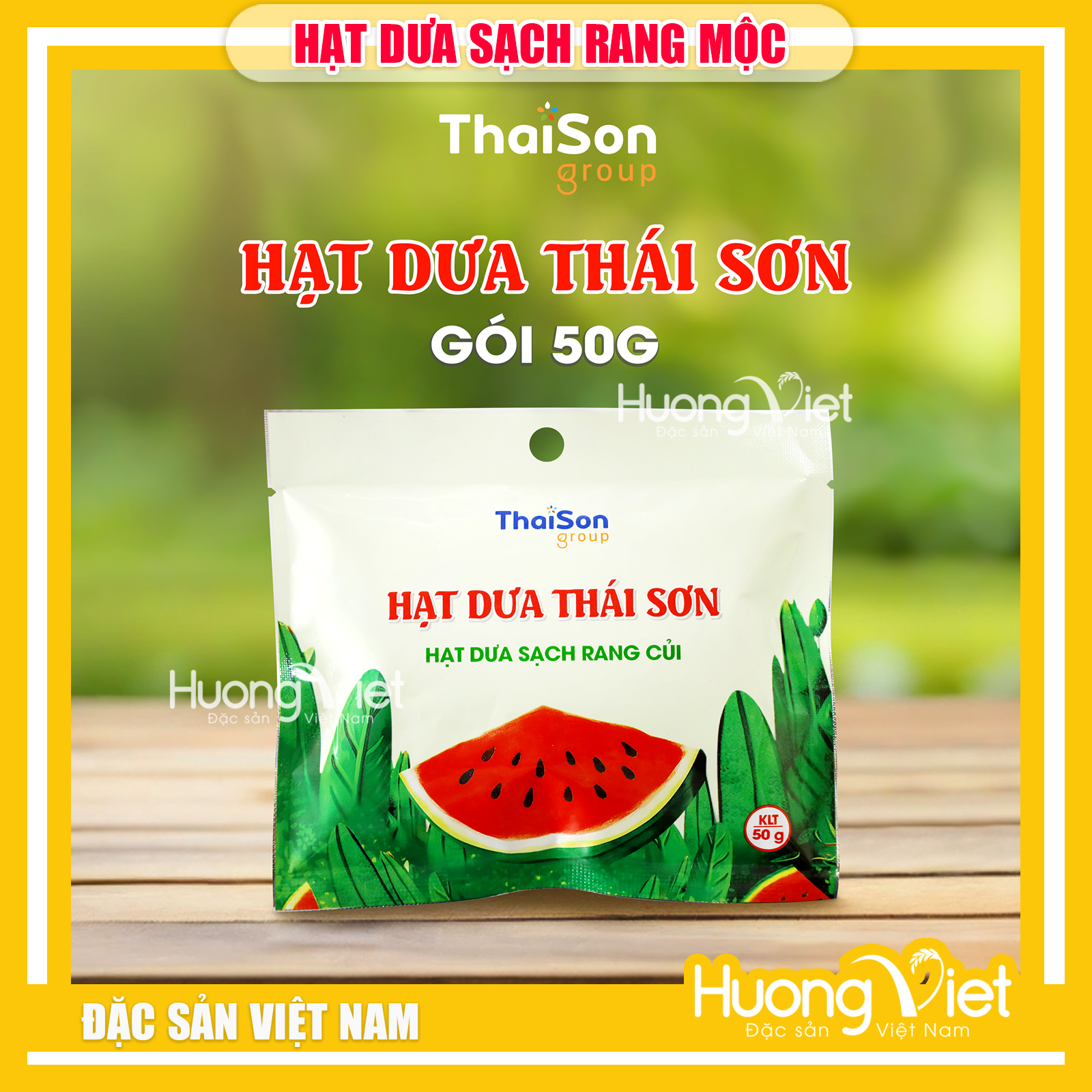 Hạt dưa rang củi nguyên vị hạt hướng dương rang mộc túi 50g