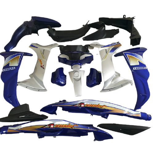 Dàn áo xe máy JUPITER V màu XANH TÍM phanh cơ [ Tặng tem ] vỏ nhựa xe máy ABS nguyên sinh