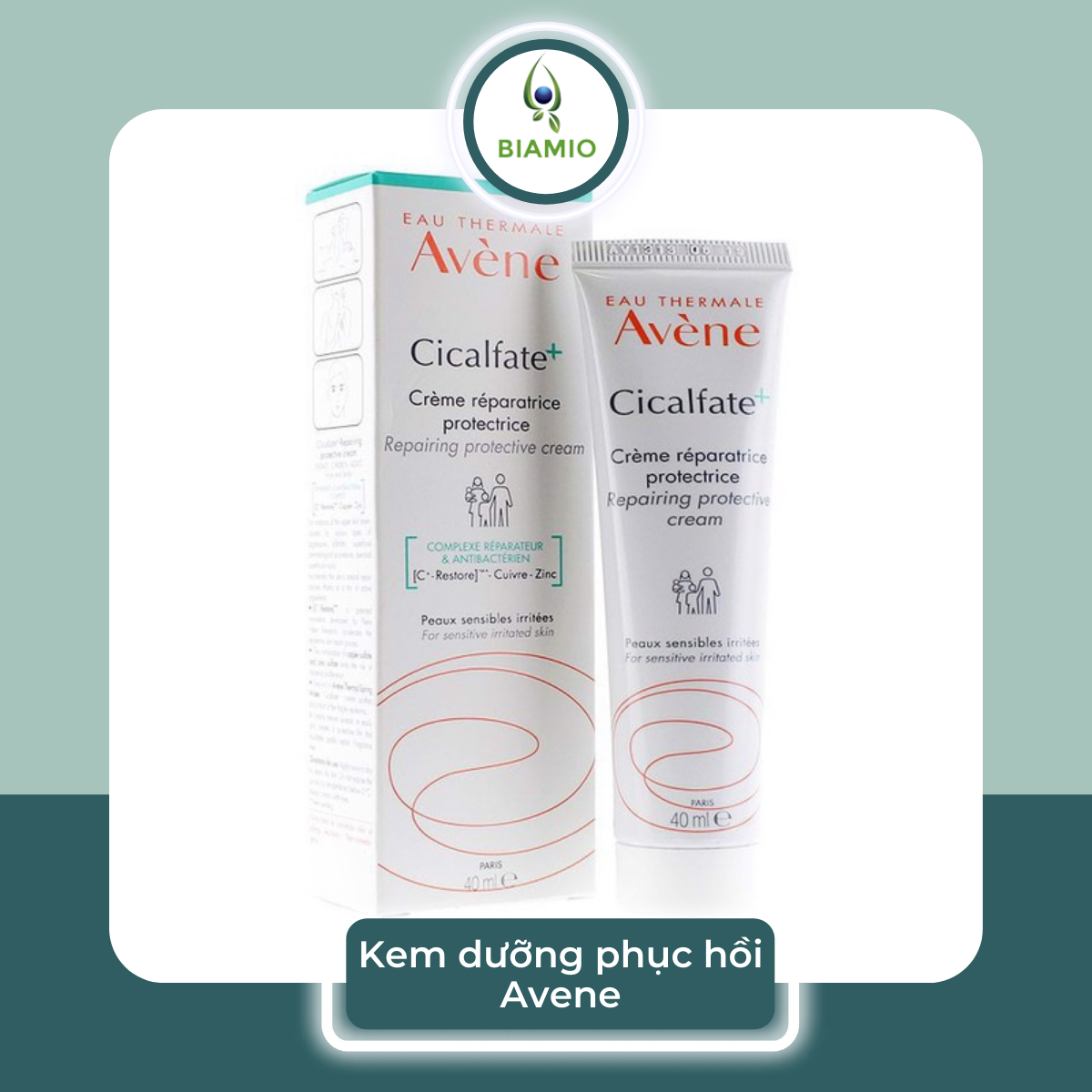 Kem dưỡng ẩm phục hồi da Avene Cicalfate Repair Cream 40mL và 100mL BIAMIO kem tái tạo cấp ẩm dịu nhẹ se lỗ chân lông DA02