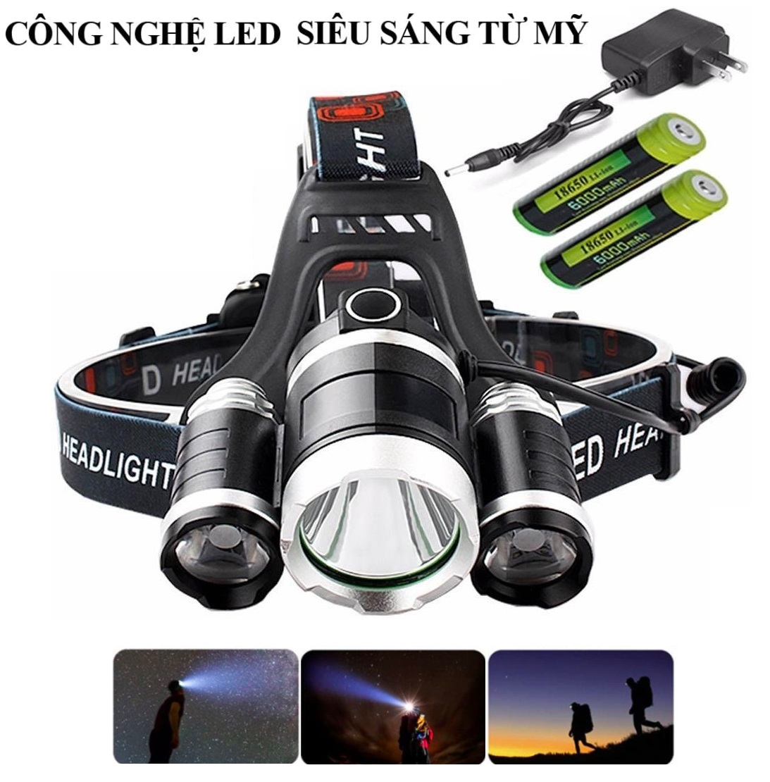 [HCM]Đèn Đội Đầu 3 Bóng Đèn Pin Led Mini Police Đeo Đầu Siêu Sáng Số 1 VN Công Suất Lớn Siêu Bền Phạm Vi Chiếu Rộng Mẫu Mã Mới 2020 BẢO HÀNH 12 THÁNG