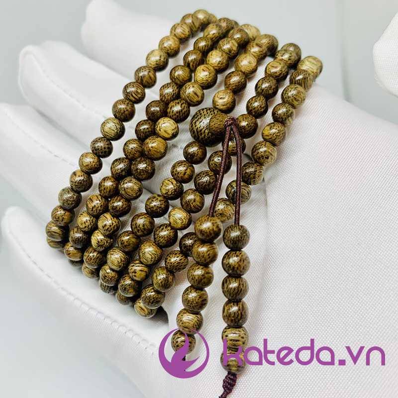 [HCM]( Tặng Lá Bồ đề ) Vòng Tay Trầm Hương Chuỗi Tràng Hạt 108 Trầm Tốc Núi Tự Nhiên 6/7/8mm