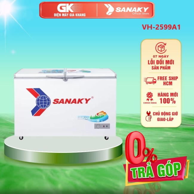 Tủ đông sanaky vh-2599a1 208 lít - giao toàn quốc