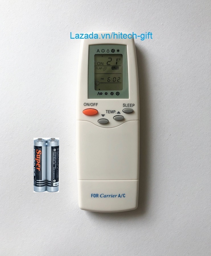Remote Điều Khiển Máy Lạnh Carrier Điều Hòa 2 Chiều Kèm Pin