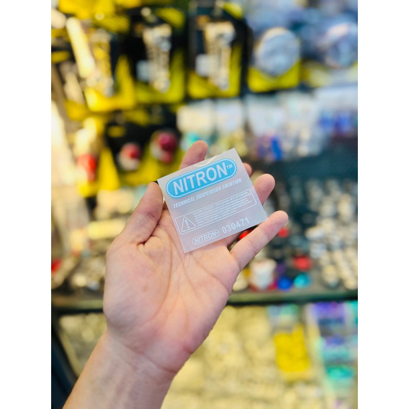 Tem Sticker Nitron - Decal Dán Bình Dầu Phuộc