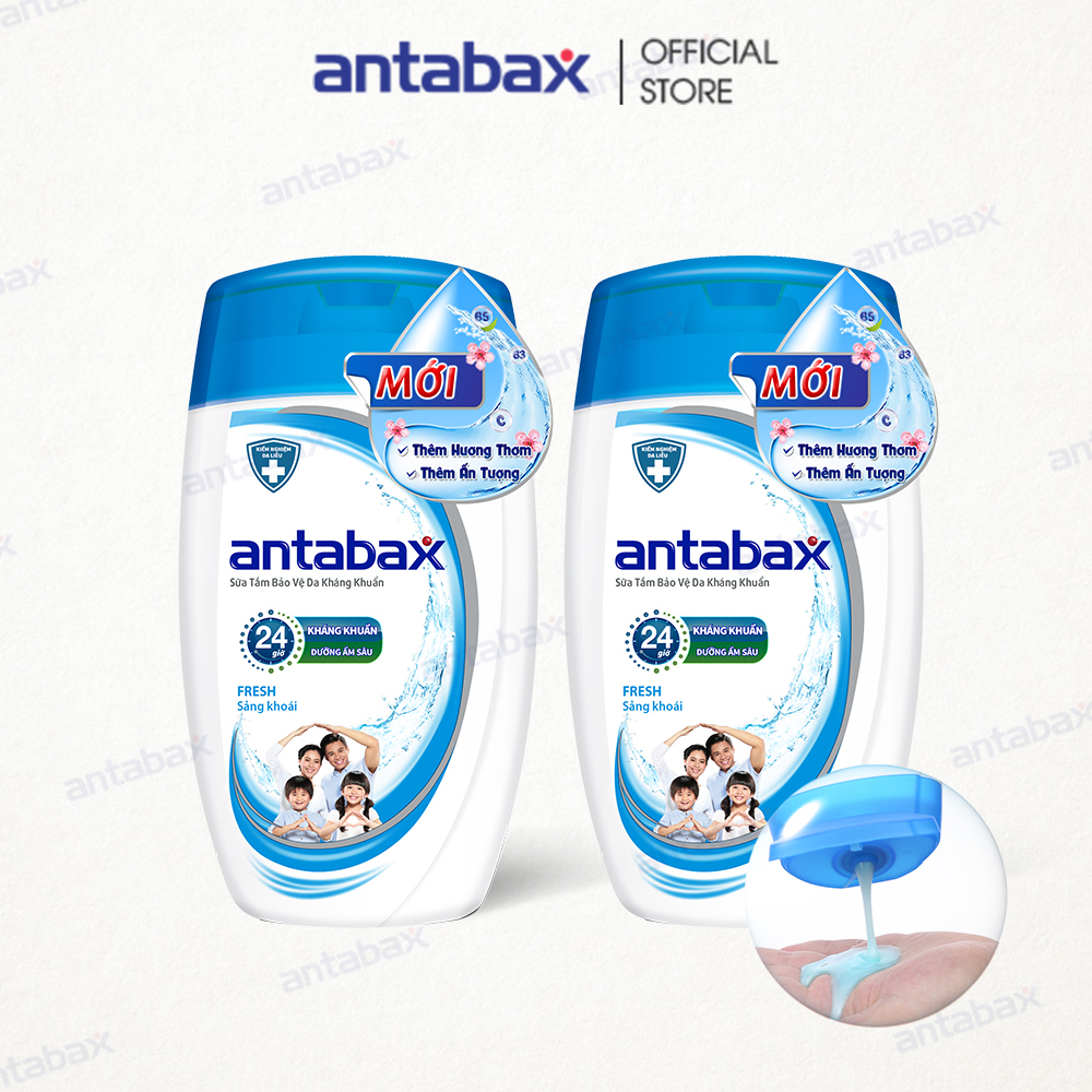[HCM]Combo 2 Sữa Tắm Bảo Vệ Da Kháng Khuẩn Antabax Fresh Sảng Khoái 220ml
