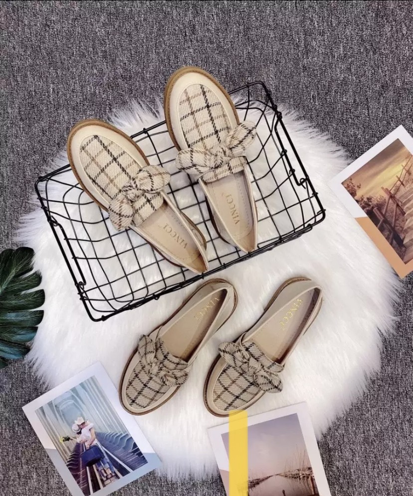 Đốc nữ da bóng lì phối nơ to Giày đốc nữ Đốc nữ giá rẻ