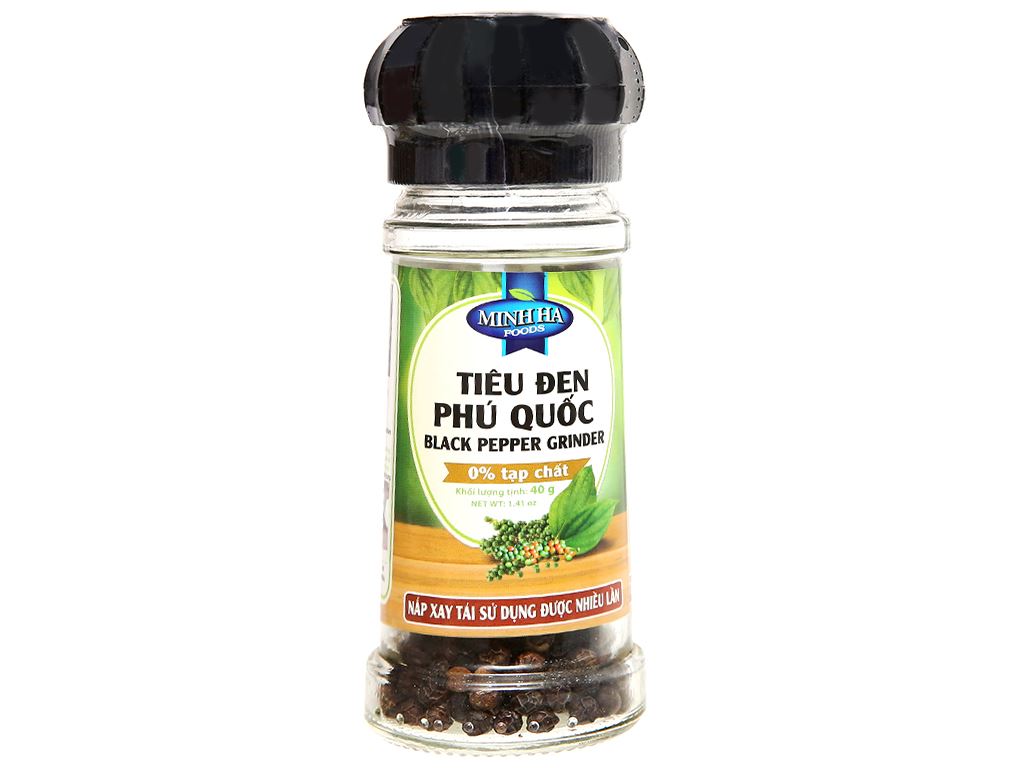 Tiêu đen hạt phú quốc minh hà hũ 40g