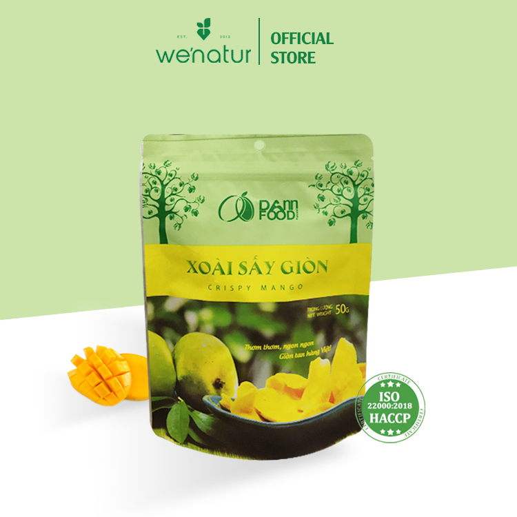 Xoài sấy giòn không đường 50g dann food