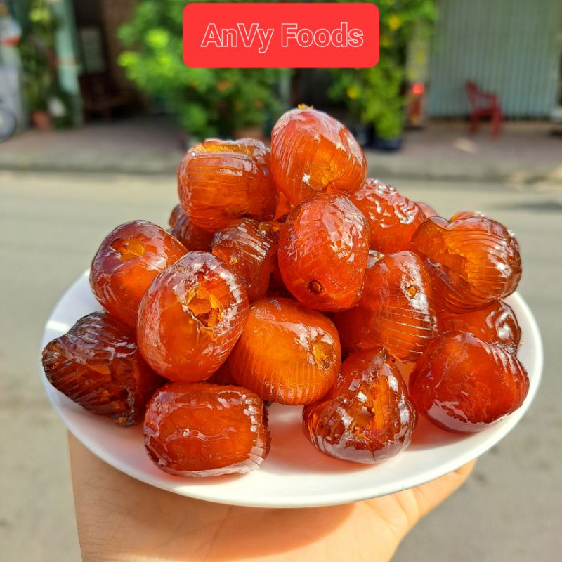 Mứt táo thái sấy dẻo, không hạt, ngọt dịu-hũ 500gr