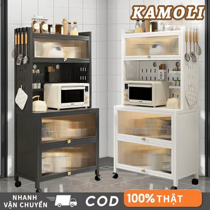 Kệ bếp nhà vếp Kệ để đồ kệ để đồ nhà bếp có tấm lỗ DIY thép cacbon sơn tĩnh điện cao cấp