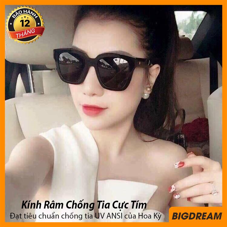 Kính mát thời trang nữ cao cấp siêu sang chảnh - Mắt kính nữ chống tia UV (Đen)