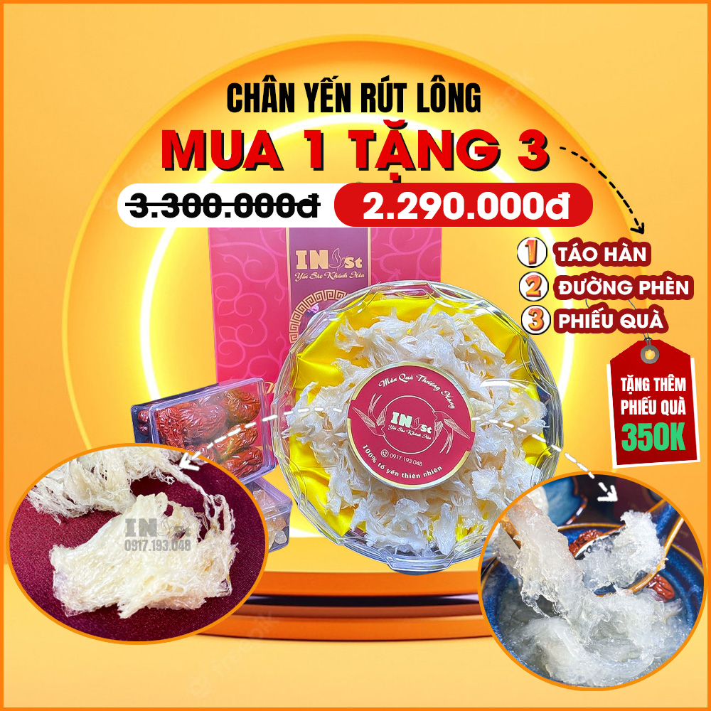 100g chân yến tinh chế khánh hòa nguyên chất 100% - yến sào nha trang nguyên chất - yến sào inest